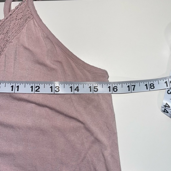 Maurices 24/7 Blush Pink Lace Strappy Front Tank Top Small Women’s - Picture 7 of 11